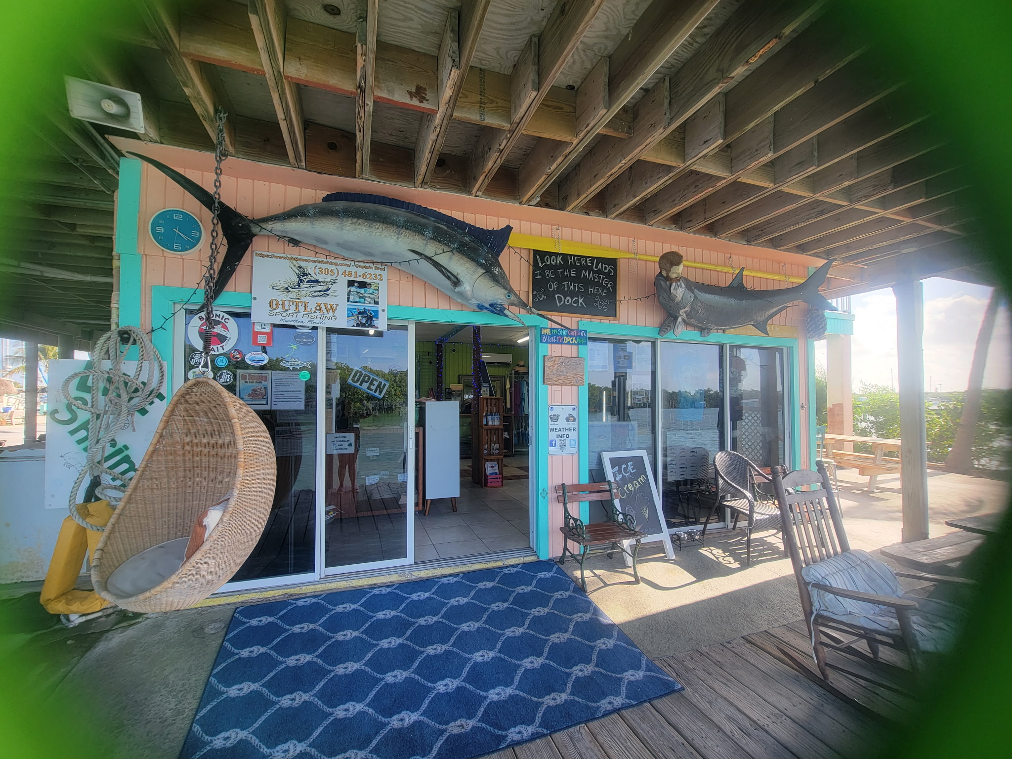 The baitshop - snacks, drinks, & commodities available for purchase.